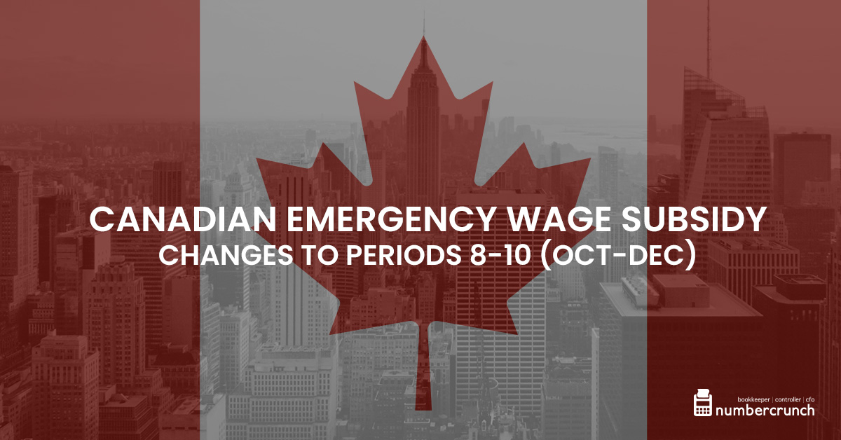 Canadian Emergency Wage Subsidy – New Changes Announced to Periods 8-10 (Oct-Dec)